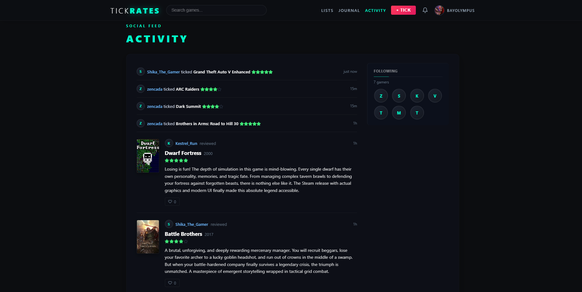 Tickrates friends mockup