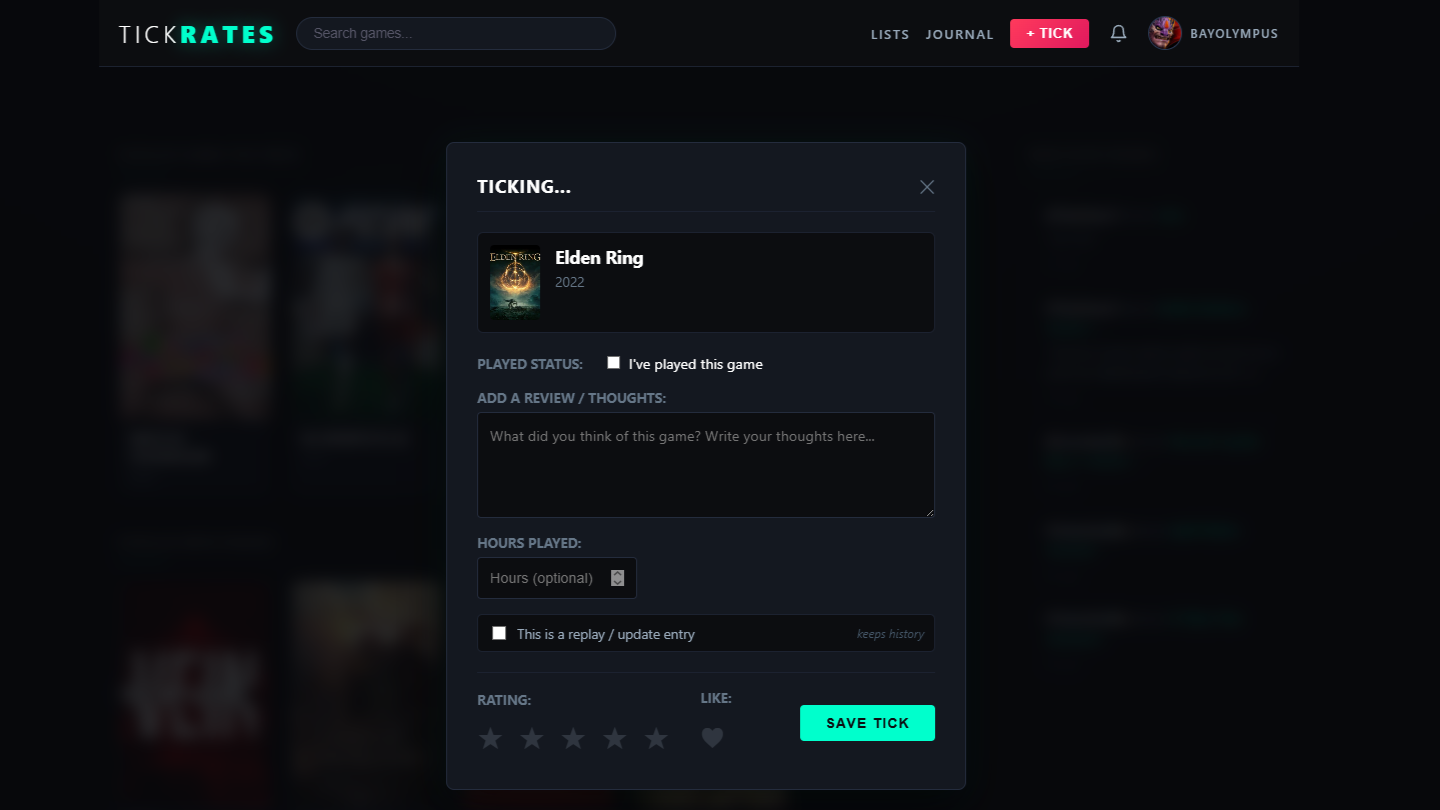 Tickrates tick mockup